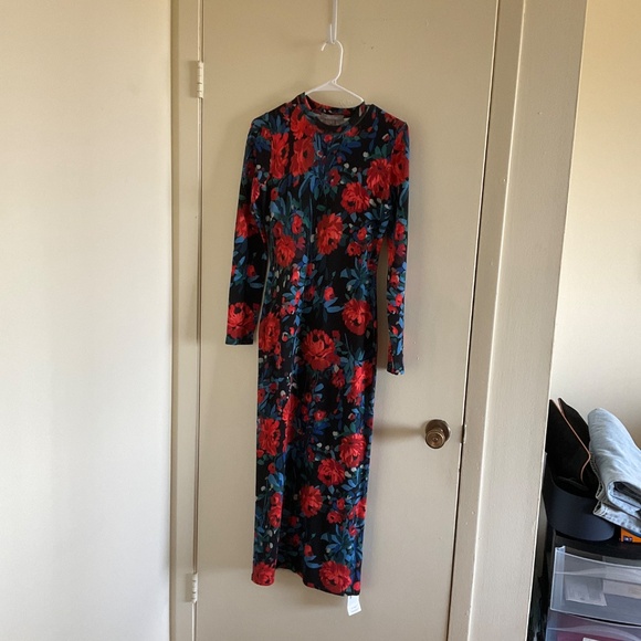 Lela Rose Floral Print Midi Dress - Picture 3 of 5